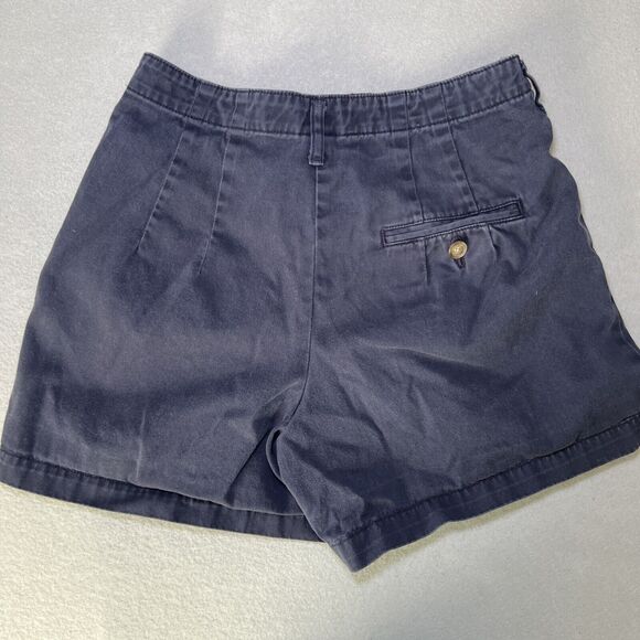 Durable Goods Women's Chino Camp Shorts Size 4 Navy Pleated Cotton - Picture 5 of 8